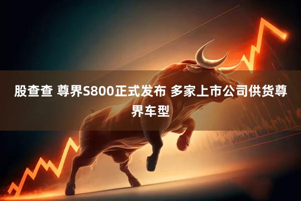 股查查 尊界S800正式发布 多家上市公司供货尊界车型