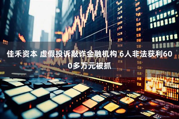 佳禾资本 虚假投诉敲诈金融机构 6人非法获利600多万元被抓